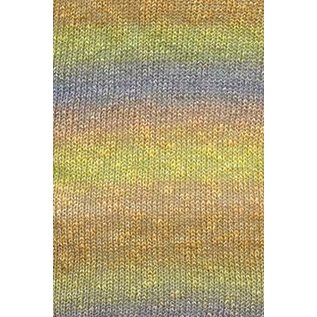 Lang Yarns Linello 0050 Blauw-geel-bruin bad 6069 - 100g.