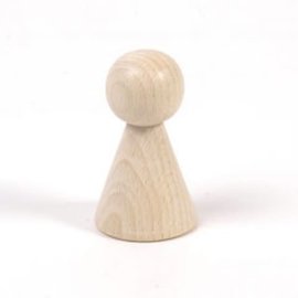 Houten figuurkegel 70mm konisch - PER STUK