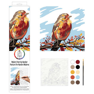 Schilderen op nummer canvas 35cm x 35cm - Fall Bird
