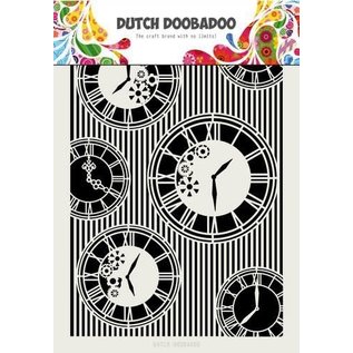 Dutch Doobadoo Dutch Mask Art Clocks & Stripes A4