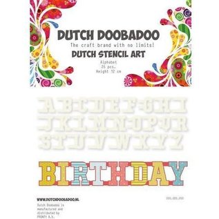 Dutch Doobadoo Dutch Mask Art stencil Alfabet A-Z (26 stencils) 12 centimeter