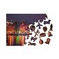 Wooden City 2in1 Legpuzzel, Amsterdam bij Nacht, 37,5x25,4cm