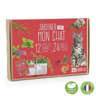 Coffret de graines "Jardiner pour mon chat " 12 variétés