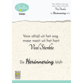 Dutch Condolence Text Clear Stamps nr. 3 Voor altijd uit het oog.