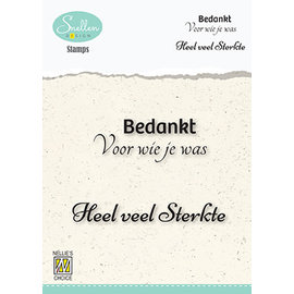Dutch Condolence Text Clear Stamps nr. 4 Bedankt voor wie je was Nellie Snellen