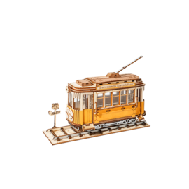 3D Houten Puzzel Tramcar, 18x5,8x14cm