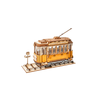 3D Houten Puzzel Tramcar, 18x5,8x14cm