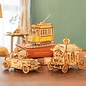 3D Houten Puzzel Tramcar, 18x5,8x14cm