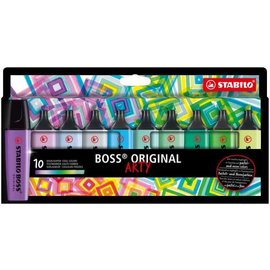 Stabilo: Overlijner "Boss Original ARTY" set van 10 stuks - Cool colors