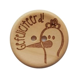 Knoop Gefeliciteerd!! 30mm 2 stk