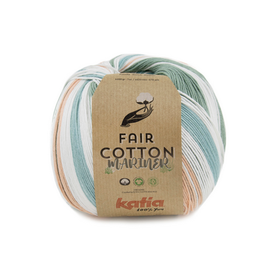 Katia FAIR COTTON MARINER 202 Groenblauw-Turquoise-Licht oranje-Wit bad 49079