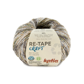 Katia RE-TAPE CRAFT 303 Blauw-Bruin-Wit bad 51632