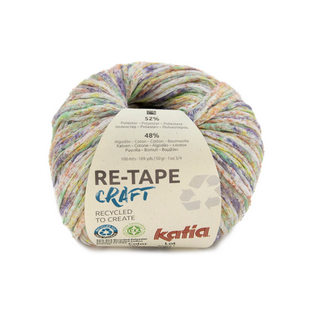 Katia RE-TAPE CRAFT 301 Lila-Groen-Geel-Wit bad 51630