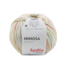 Katia MIMOSA 306 Licht zalmroze-Pistache-Wit-Turquoise-Bleekrood bad 50619