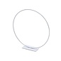 Metalen draadvorm ring op voet wit 30cm