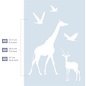 A5 sjabloon Afrikaanse Dieren Formaat Kunststof - Giraffe is 7,3cm breed