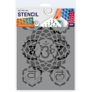 Chakra Sjabloon A4 Formaat Kunststof - Uitsnede ohm 14.5cm breed