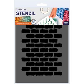 Bakstenen Patroon Sjabloon A4 Formaat Kunststof - Uitsnede 16cm breed