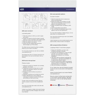 QBIX Bakstenen Patroon Sjabloon A4 Formaat Kunststof - Uitsnede 16cm breed