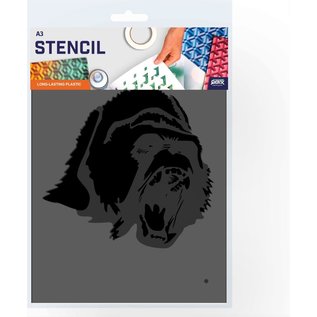 Gorilla sjablooon - 2 lagen kunststof A3 stencil