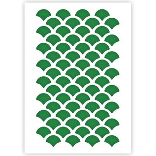 Schubben Patroon Sjabloon - A3 Formaat - Kunststof - Stencil