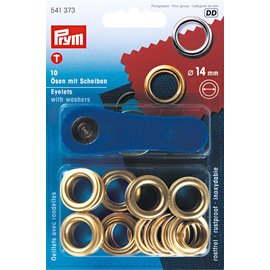 prym RINGEN MET SCHIJVEN 14mm GOUD