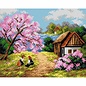 Orchidea voorgdrukte canvas Spring Hut 24x30cm