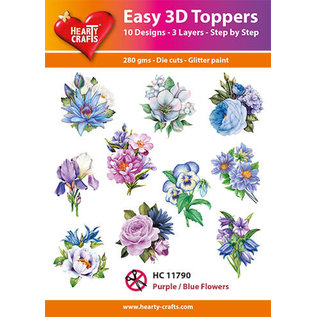 Easy 3D Designs pakket Purple - Blue Flowers