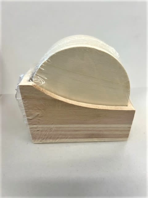Modderig composiet dagboek Set houten onderleggers rond diameter 11,5cm - 6st. - Maxime's Hobby -  Leroux bvba
