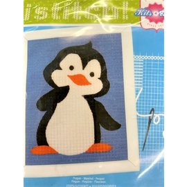 Kruissteek pakket Pinguin 12,x16cm