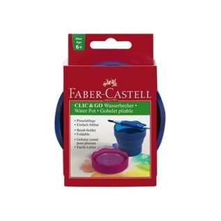 Faber-Castell clic & go opvouwbare beker blauw