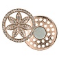 Magnetische broche bloem 45mm rosegold