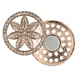 magnetische broche bloem 45mm rosegold