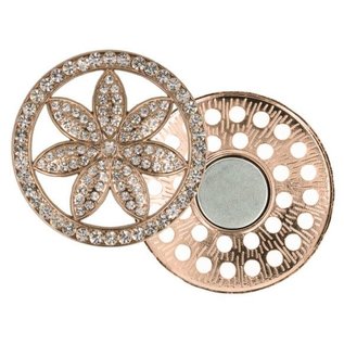 Magnetische broche bloem 45mm rosegold