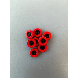 Knoop rond 12mm C-20 rood per stuk