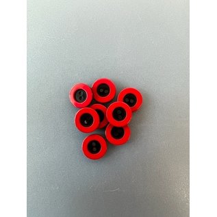 Knoop rond 12mm C-20 rood per stuk