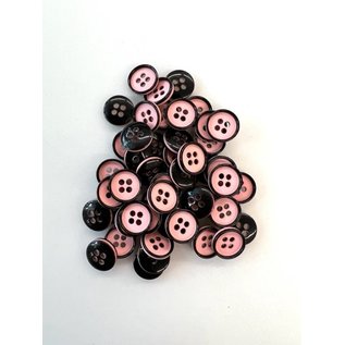Knoop rond 12mm D20 roze per stuk