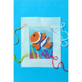 DMC Halve kruissteek pakket clownvis 13 x 18 cm