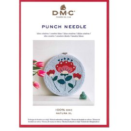 DMC Bloemen op borduurring - Punch Needle - Idee creatief DMC