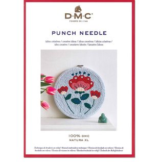 DMC Patronenboekje Punch Needle - Bloemen op borduurring