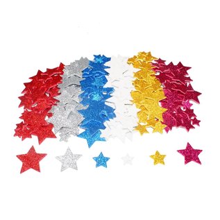 200 STAR glitterschuimstickers