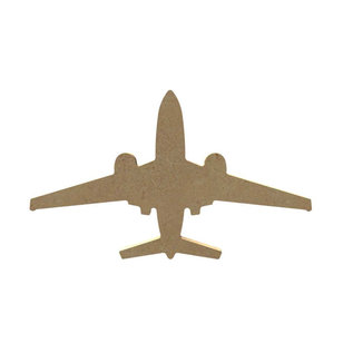 Houten vorm  vliegtuig  plat 18x11 CM
