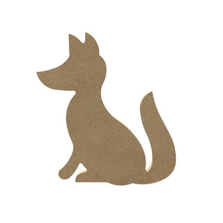 Houten hond  13x15cm