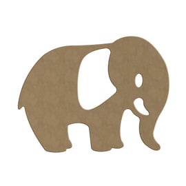 Houten olifant ca. 25.2 x 19.4cm