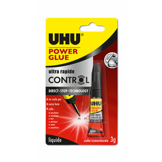 uhu Secondenlijm Super Glue Control 3g. Blister.