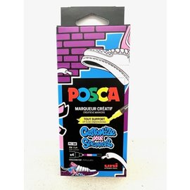 SET POSCA 4 STUKS POP ASSORTIMENT 0.9-1.3mm
