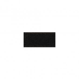 Satijnlint, zwart, 7mm, 10m