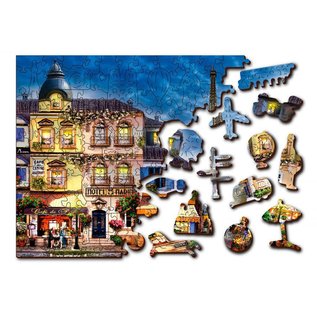 Wooden City 2in1 Houten Legpuzzel, Breakfast in Paris, 37,5x25,4cm