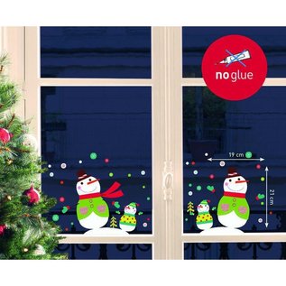 Kerst raamsticker sneeuwpoppen