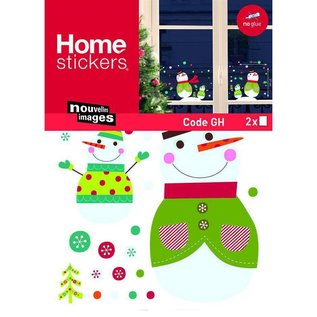 Kerst raamsticker sneeuwpoppen